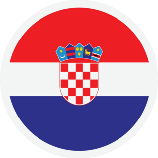Croatia Round Country Flag Sticker