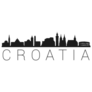 Croatia Skyline Silhouette City Sticker