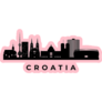 Croatia Skyline Travel Sticker