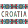Croatia Tribal Ethnic Lettering Sticker
