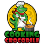 Crocodile Chef Cooking Logo Sticker