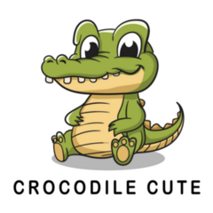 Crocodile Cute Cartoon Sticker