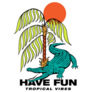 Crocodile Have Fun Tropical Vibes Sticker