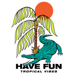 Crocodile Have Fun Tropical Vibes Sticker
