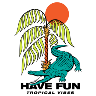 Crocodile Have Fun Tropical Vibes Sticker