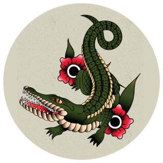 Crocodile Tattoo Sticker