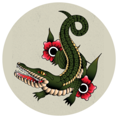 Crocodile Tattoo Sticker