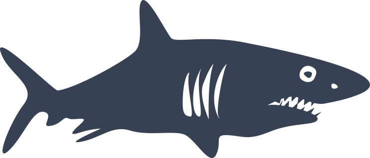 Crooked Teeth Shark Sticker