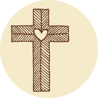Cross Of Lord And Savior Jesus Christ Heart Sticker