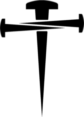 Cross Of Nails Symbol Of Golgotha Sticker