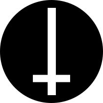 Cross of Saint Peter Circle Transfer Sticker