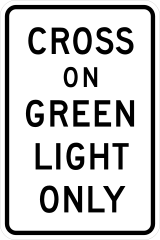 Cross On Green Light Only Sticker