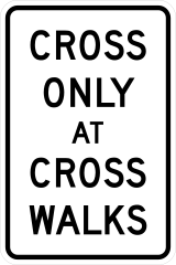 Cross Only At Cross Walks Sticker