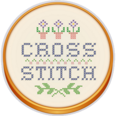 Cross Stitch Hoop Sticker