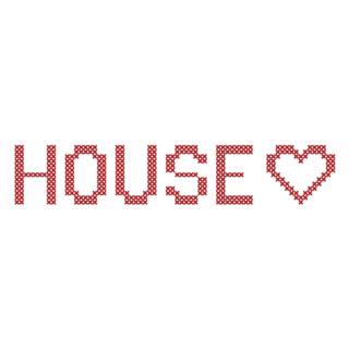 Cross-stitch House Sticker