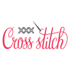 Cross Stitch Lettering Sticker