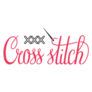 Cross Stitch Lettering Sticker