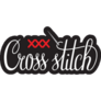 Cross Stitch On Black Sticker