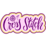 Cross Stitch Purple Sticker