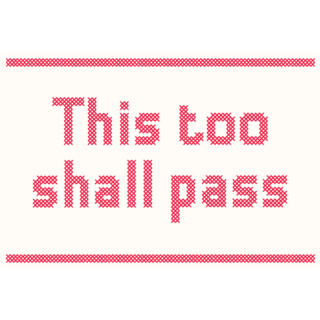 Cross-stitch Quote Sticker