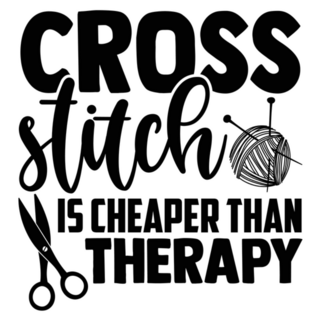 Cross Stitch Therapy Sticker