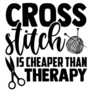 Cross Stitch Therapy Sticker
