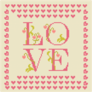 Cross Stitching Hearts Sticker