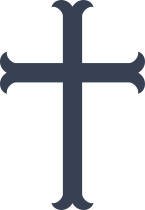 Cross With Decorative Split Tips Sticker