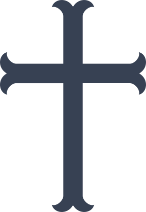Cross With Decorative Split Tips Sticker