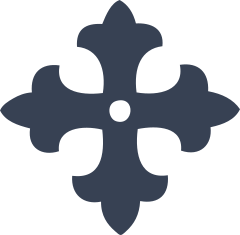 Cross With Fleur De Lys Edges Sticker