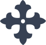 Cross With Fleur De Lys Edges Sticker