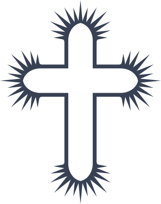 Cross With Glowing Edges Sticker
