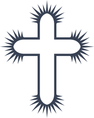 Cross With Glowing Edges Sticker