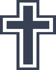 Cross With Outline Sticker