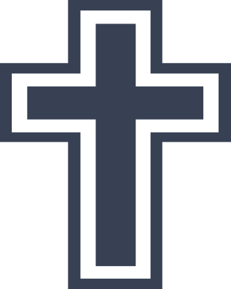 Cross With Outline Sticker
