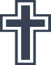 Cross With Outline Sticker