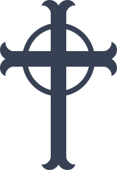 Cross With Ring Sticker
