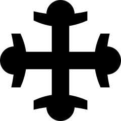 Cross With Rounded Ends Sticker