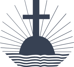 Cross With Sun Shining Around It Sticker