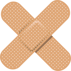 Crossed Band Aid Bandage Sticker
