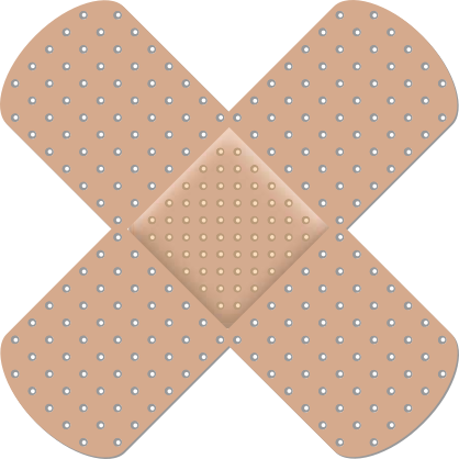 Crossed Beige Band Aid Sticker