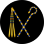 Crossed Crook And Flail, Attributes Of The God Osiris Sticker