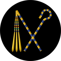 Crossed Crook And Flail, Attributes Of The God Osiris Sticker