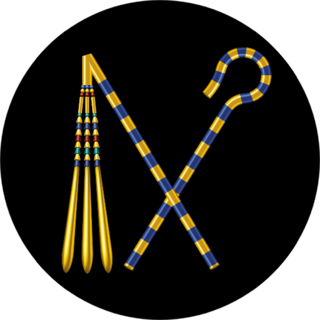 Crossed Crook And Flail, Attributes Of The God Osiris Sticker