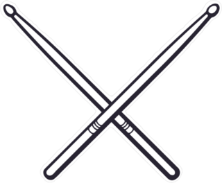 Crossed Drumsticks Sticker