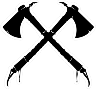 Crossed Tomahawks Sticker