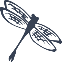 Crosshatch Dragonfly Sticker