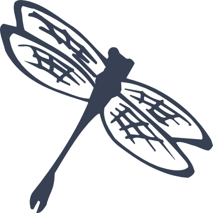 Crosshatch Dragonfly Sticker