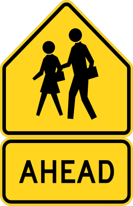 Crosswalk Ahead Sticker