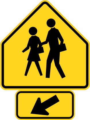 Crosswalk Left Sticker